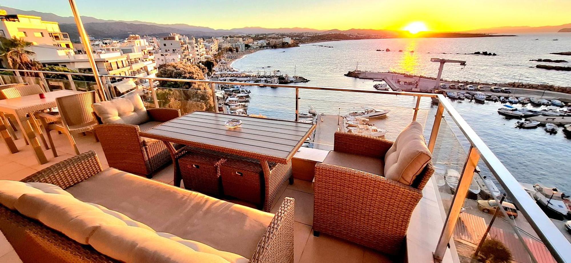 Ferienwohnung Panoramic Sea View Chania  Exterior foto